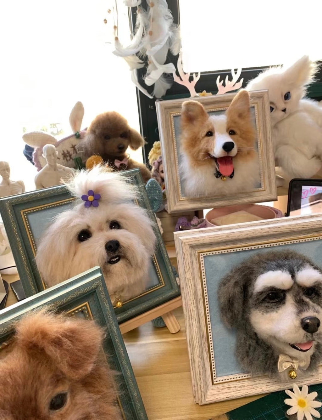 Framed Pet Portrait  | Pet Head Only (No Paws)