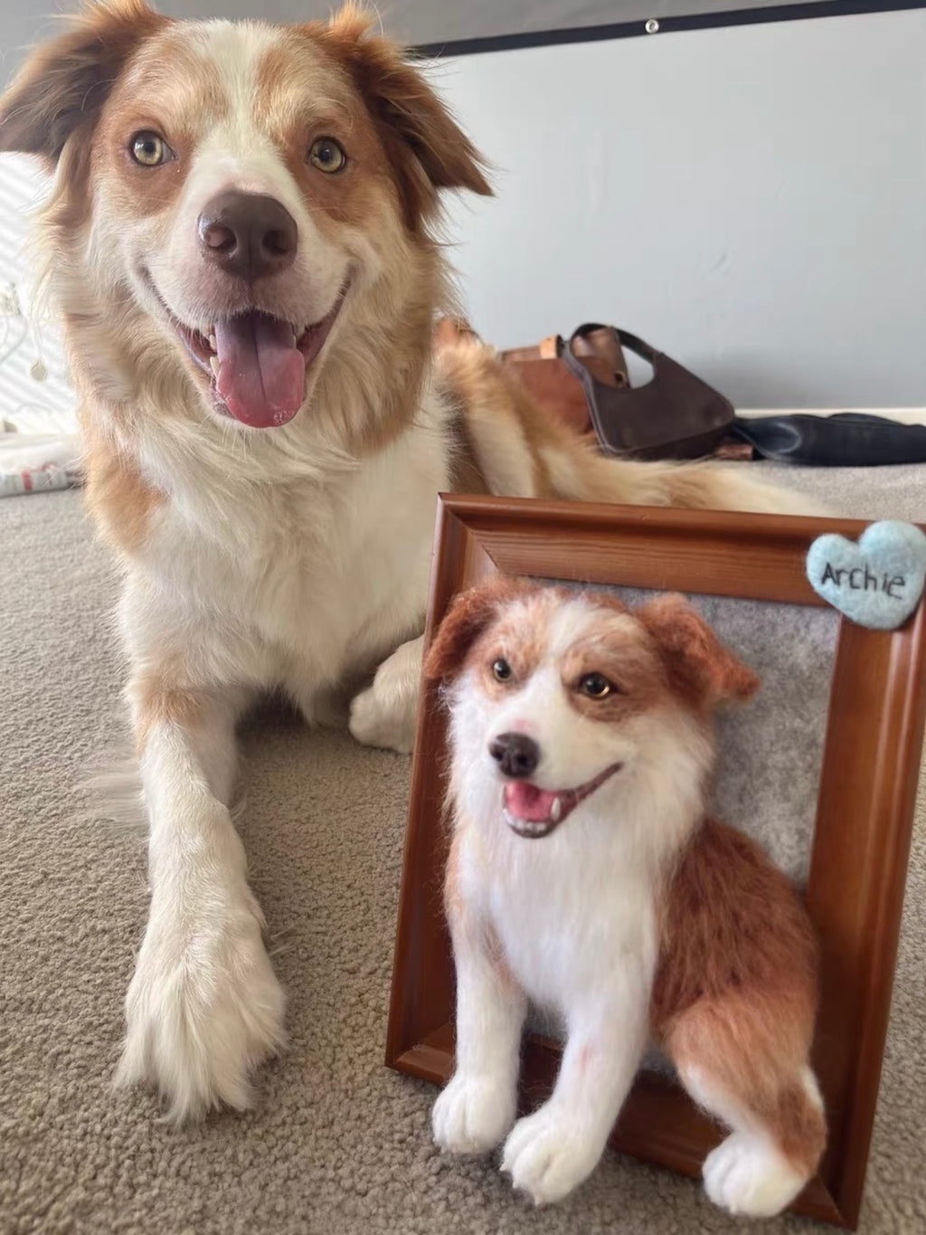 Framed Pet Portrait | Pet Head With Paws